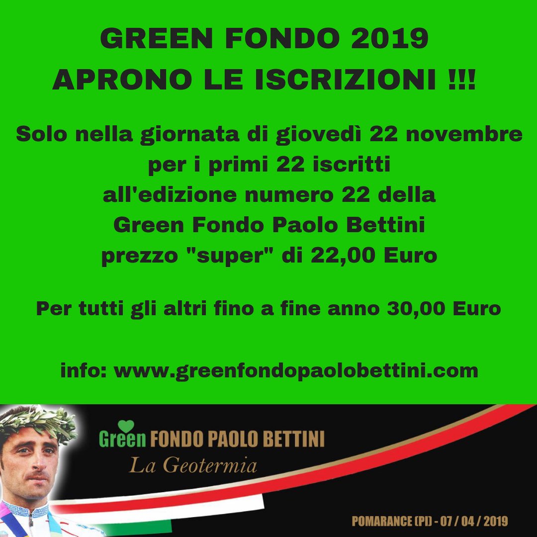 Il 2️⃣2️⃣ il numero magico di <a href="/Paolo_Bettini/">PaoloBettini</a> ...scopri di più 👉🏻 greenfondopaolobettini.com/il-22-novembre…