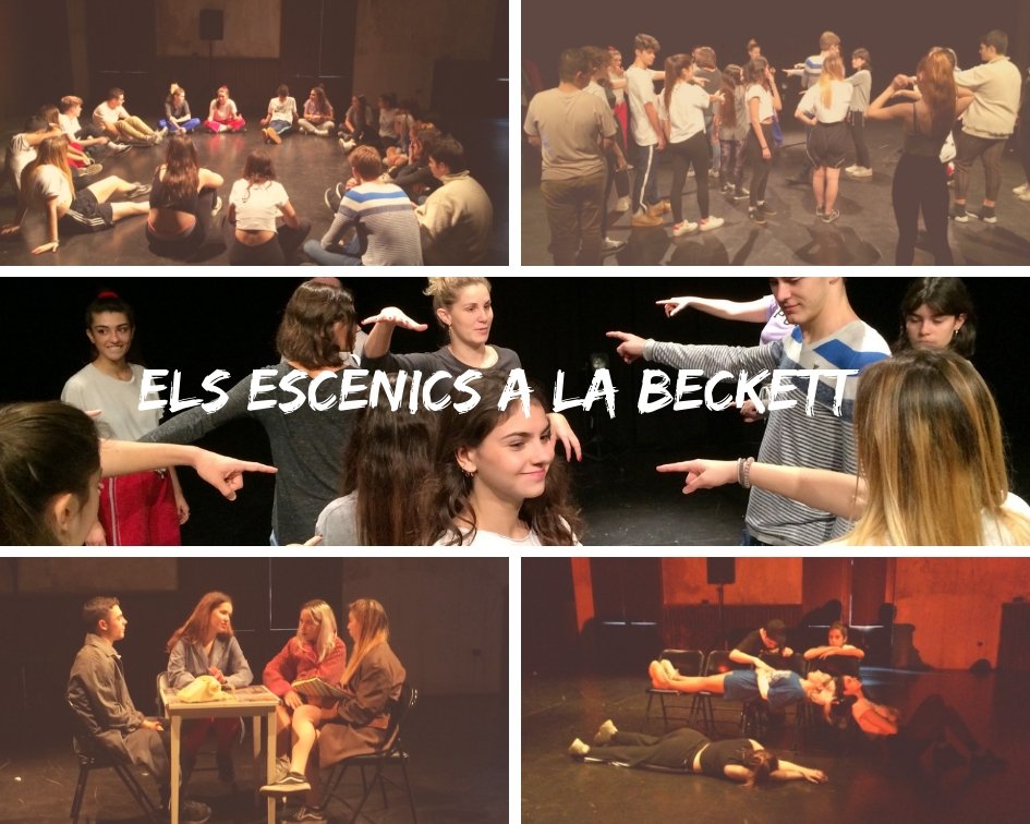 epnsdiputacio's tweet photo. Els alumnes  d' #ArtsEscèniques de 2n de #batx realitzant un #workshop amb @elsmalnascuts, la companyia jove de la @salabeckett https://t.co/afMLcX0c0C