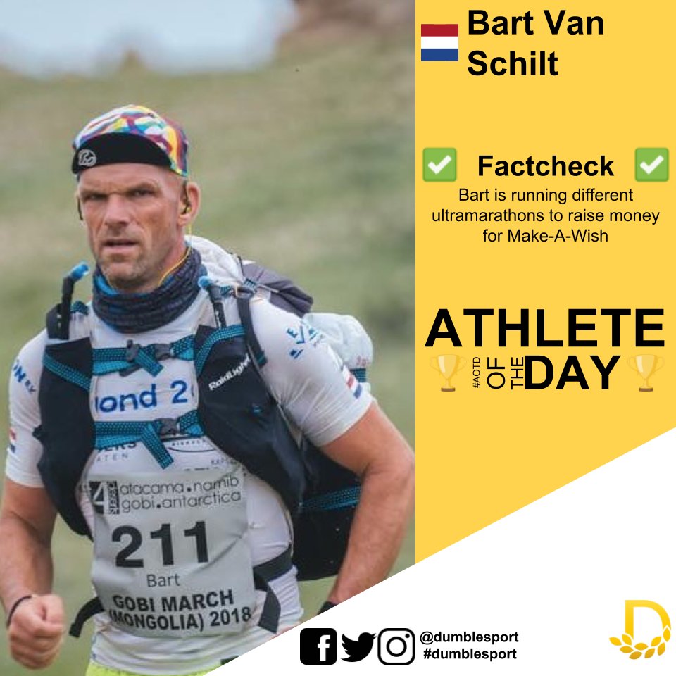 dumblesport's tweet photo. 🏆Athlete of the day🏆 Bart Van Schilt 🇳🇱.
#dumblesport #thesportnetwork #active #training #athlete #fit #sport #strong #Netherlands #AOTD #motivation #running #runner #run #time #marathon #miles #ultrarunning #trial #ultramarathonrunner #ultramarathon https://t.co/qlp3MYO6iJ