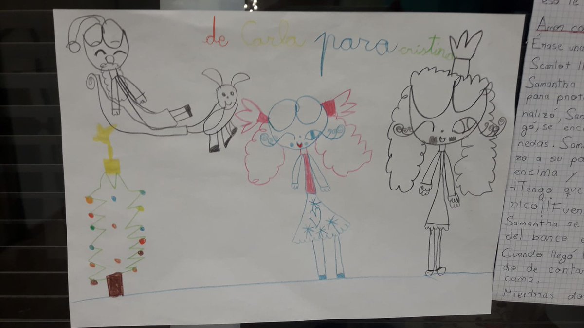 👉👉Nos emociona que nos agradezcan nuestro trabajo de esta manera tan bonita. 
Una carta y un dibujo preciosos, que nos alegra el día. 😍😍