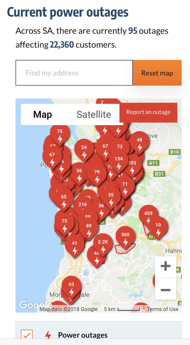 alpsa's tweet photo. More than 22,000 homes currently without power. Not a peep out of the SA Liberals https://t.co/4VJkbFrtwy