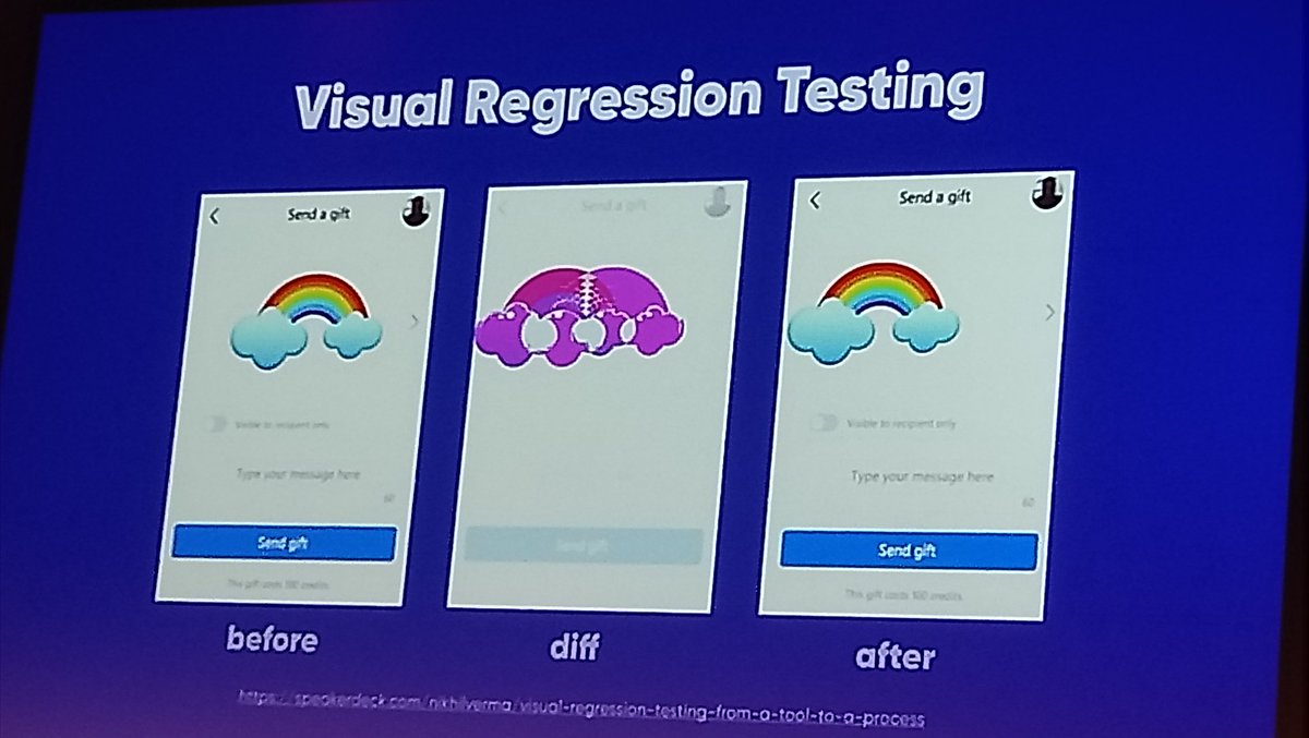 blueflower1803's tweet photo. "Atomic design is just the beginning", "The complexity is in the connections" "Use visual Regression Testing" lessons learned by @areaweb at #codemotion @CodemoBerlin https://t.co/k9P5iPkLUG