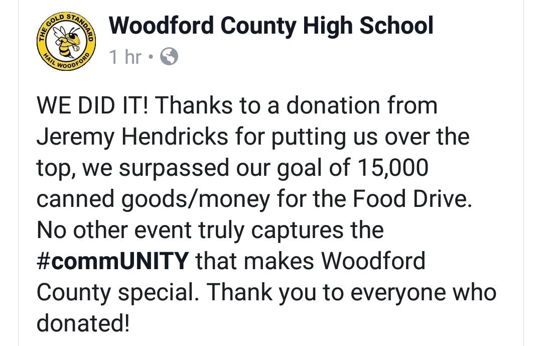 CragerNation's tweet photo. So thankful that we met our goal! Thankful to have former students as guest speakers supporting their community! I hope you all have a wonderful break & take note of your blessings. #thanksgiving #DreamTryDoGood #commUNITY https://t.co/ew4LO9c1Qk