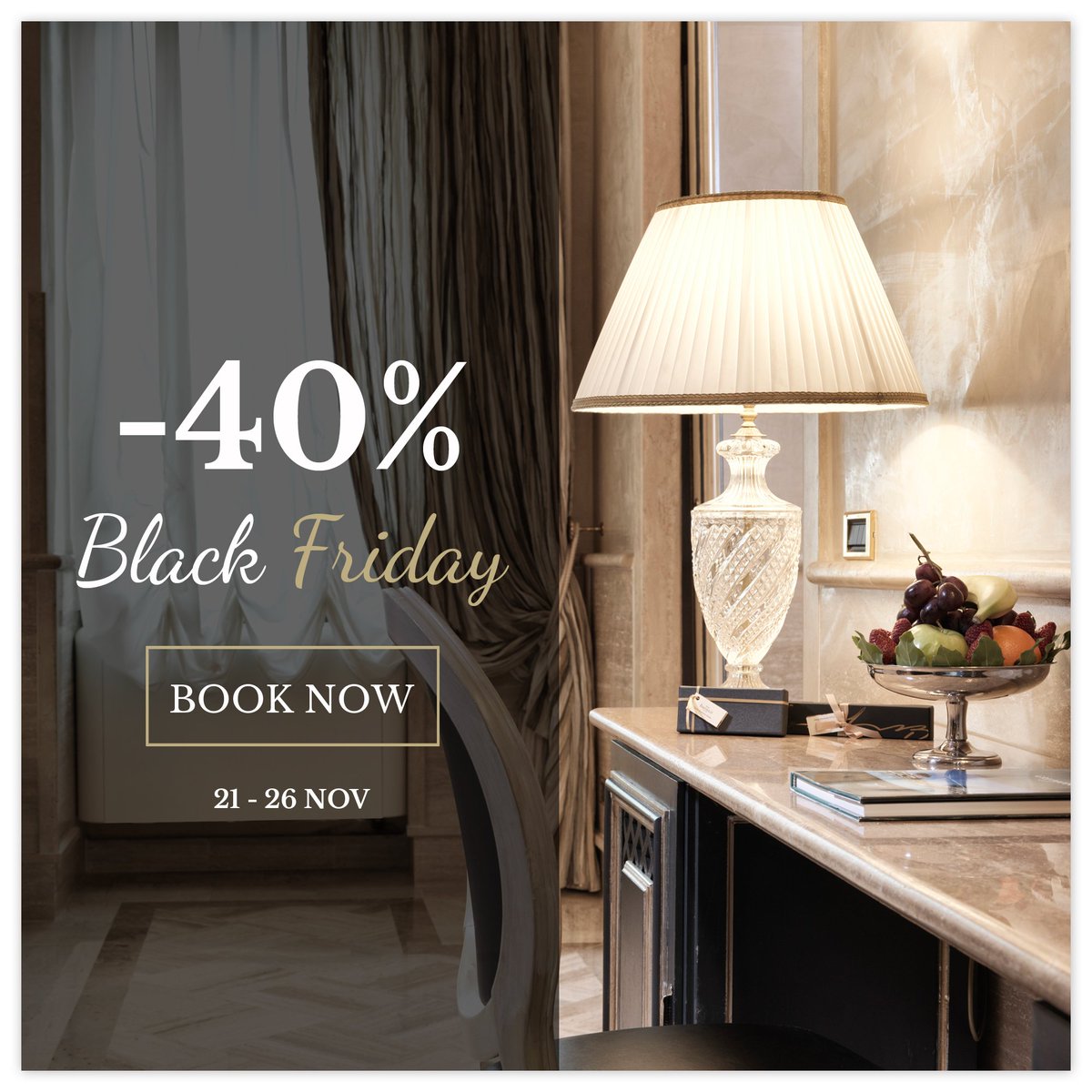HotelBarocco's tweet photo. << 40% off >> Don't miss the chance! https://t.co/FZV0foKuBA #baroccohotel #rome #italy #piazzabarberini #hotel #eternalcity #blackfriday #blackfridaydeal #blackfridayhotel #novemberdeals #yourstay #hotelinrome #hoteldeals #hoteldeal #specialoffers #hotellife #hotelrooms https://t.co/fQ5dEG2Aww