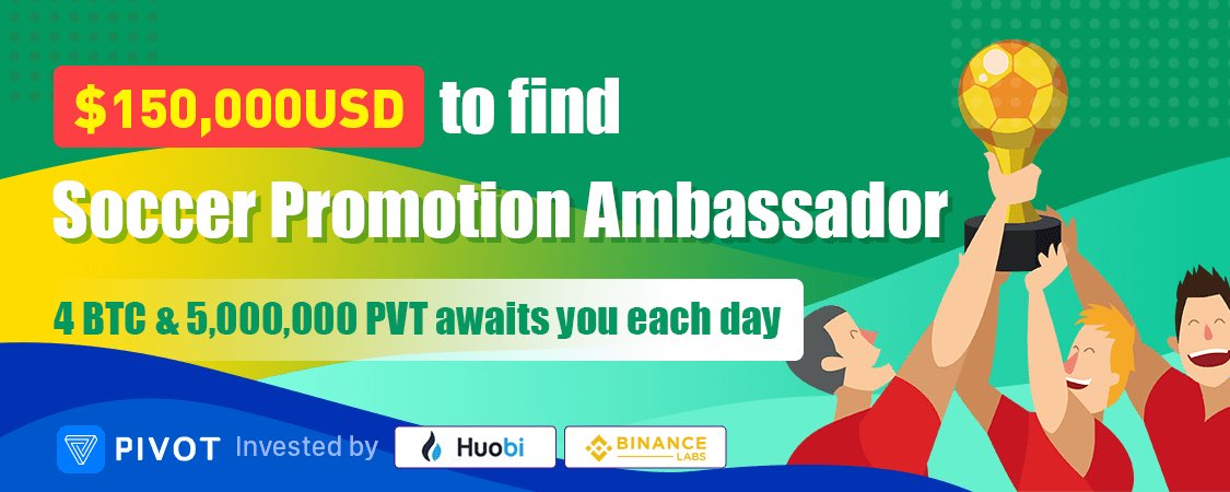 doory78's tweet photo. $150,000USD to find Soccer Promotion Ambassador. Join now and share 4 BTC &amp; 5,000,000 PVT each day. https://t.co/8ow3laJjfI https://t.co/AaiWKcMln7