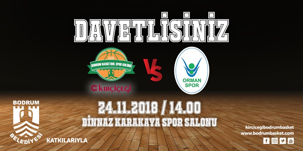 BodrumBasket's tweet photo. KIRÇİÇEĞİ BODRUM BASKETBOL SPOR KULÜBÜ
0530 122 33 57
https://t.co/vh6MsjIbiD
📌SÜPER LİG HEYECANINA HAZIR MISINIZ ?
🏀 Bodrum Basketbol SK - Orman Spor
📅 24.11.2018 - 14:00
📍Binnaz Karakaya Spor Salonu
#bodrum #bodrumbasketbol #basketbol #turkiye #maç #sezon #spor #tbf https://t.co/u0HlbM1gcj
