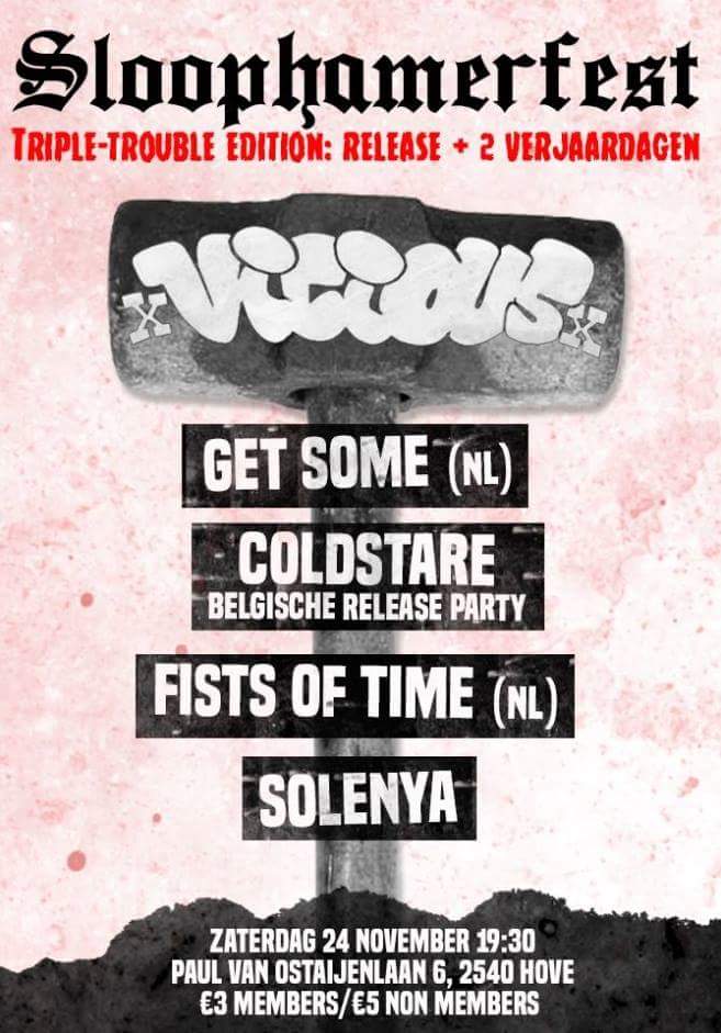 Yo Antwerp, buckle up! #coldstare #coldstarehardcore #bounceback #albumrelease #tjok #solenya #fistsoftime #getsome! #xviciousx #sloophamerfest #tacticalnuke