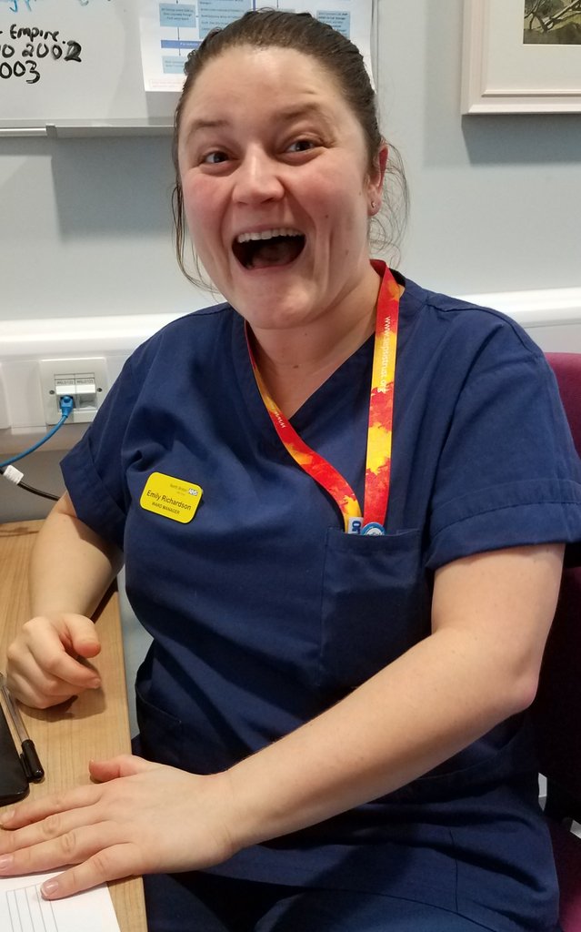 This is the face of someone going to Thailand tomorrow! Have a ball @Jr6Emily #teamAMU @NorthBristolNHS will miss you #jealous