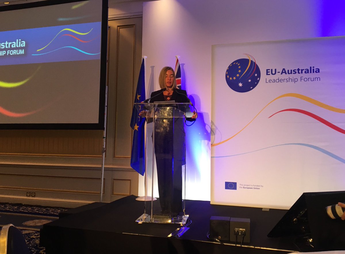 Opening address at #EUAusForum by ⁦@FedericaMog⁩ focussing on the growing foreign and security links between both partners. Europe’s security an prosperity is closely linked to developments in the Indo-Pacific region.