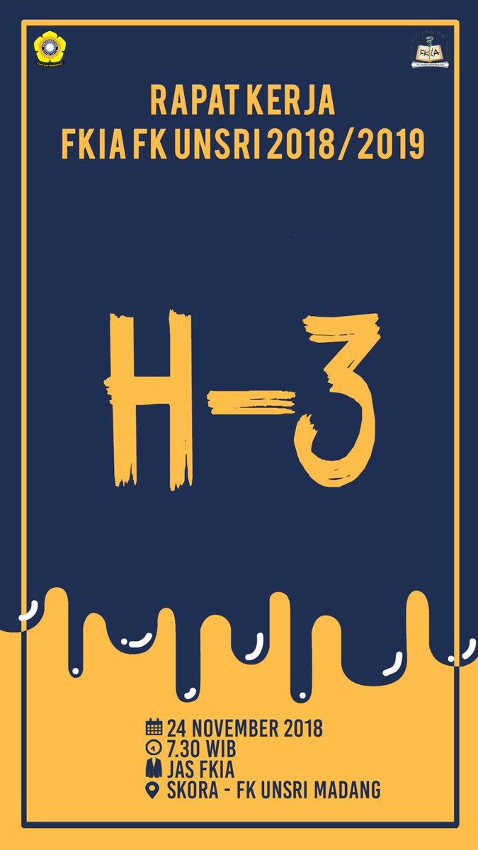 RaKer FKIA tinggal 3 hari lagi! Jangan lupa siapkan jas FKIA-mu agar tak lupa dipakai hari Sabtu😊