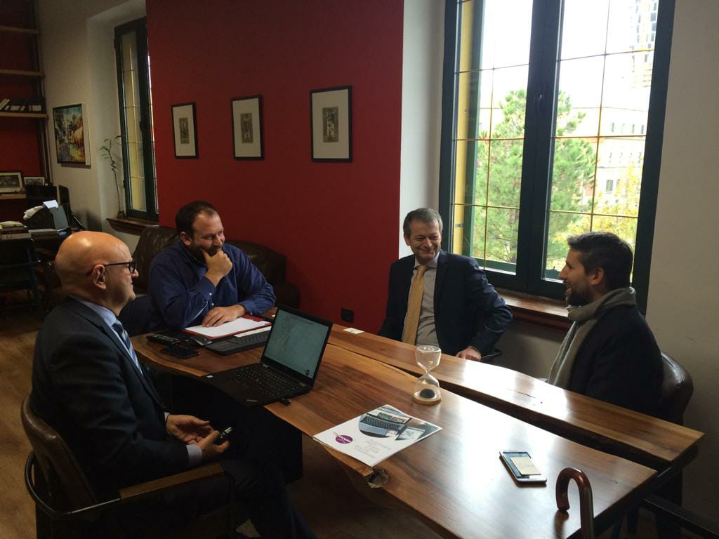 pluservice's tweet photo. #Pluservice CEO meeting the mayor and vicemayor of #Tirana with #Conerobus President, to talk about #MaaS and all its benefits for cities and the future of #mobility! #intermodality #multimodality #tourism https://t.co/q7eslv8kxD
