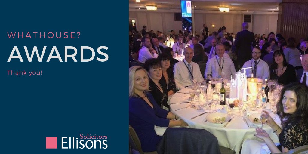 Ellisons Partner, Gina Westbrook attended the @WhatHouse? Awards last week with the @Moving_MadeEasy team – thank you for a fantastic evening!