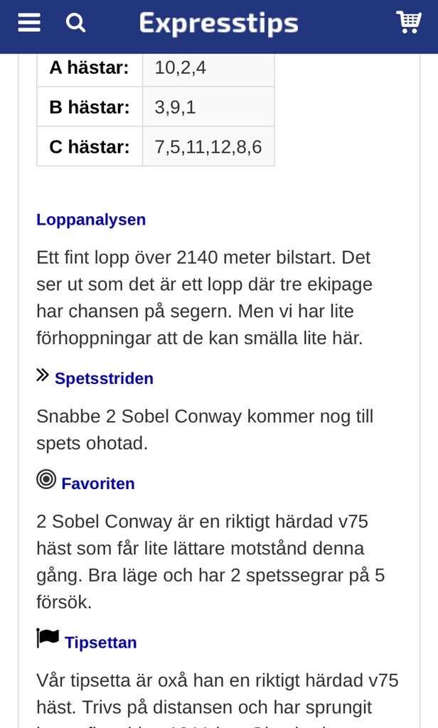 ExpresstipsSe's tweet image. Expresstips har storform! V86 ikväll på Solvalla Jägersro 👊❤️
Rank, spel och analyser mm
#expresstips #ATG #V86