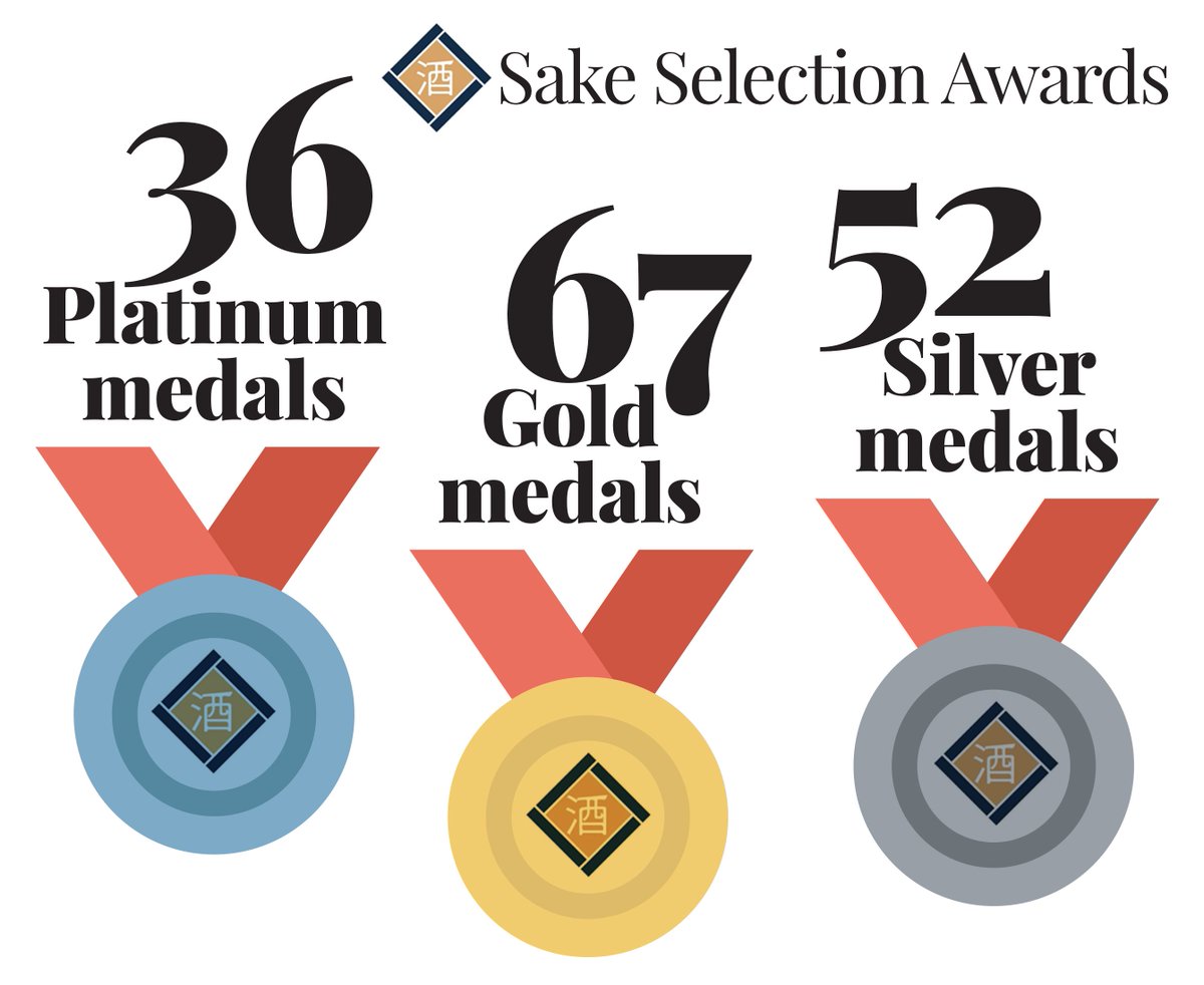 sake_selection's tweet image. #SakeSelection Thirty-six sake received the prestigious Platinum medals at the end of the first Sake Selection.  Just a month after the competition in Ise-Shima, the @concoursmondial (CMB) also awarded 67 Gold medals and 52 Silver medals! #sake #selection #awards