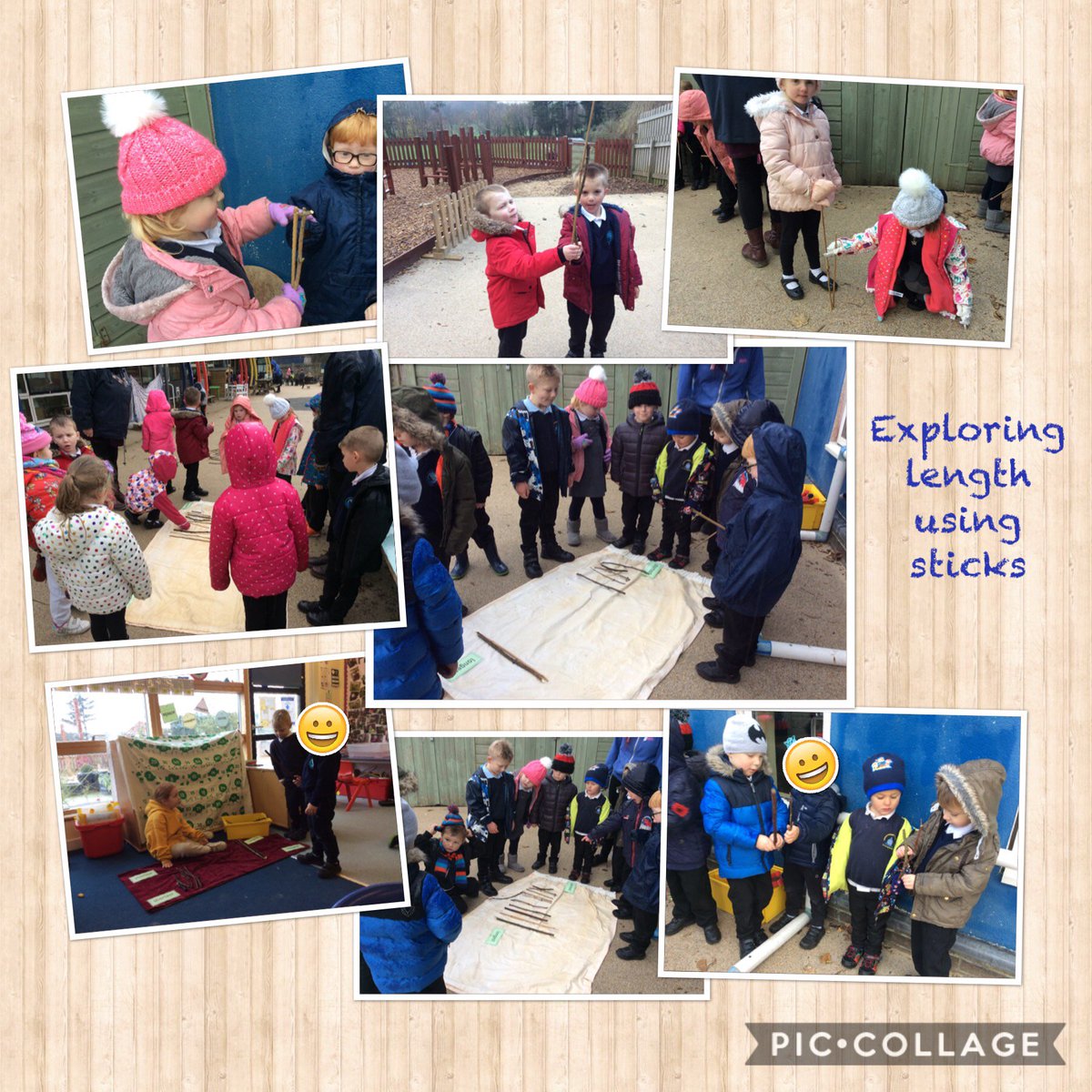 MrsHSmith1's tweet photo. @PensansSchool Bumblebees having fun this morning comparing lengths of stick #outdoorlearning https://t.co/7v4DaTXHwq