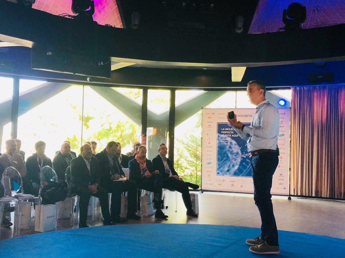 DulceRabassa's tweet photo. Talking about #CyberSecurity | #Simple #Open #Automated #Cisco #Security @CiscoSecurity | Román Vargas @cisco_spain at Axians @Axians_ES #AxiansES event #Barcelona > https://t.co/bTRYQ6tAPo https://t.co/EeAWVHYcRP