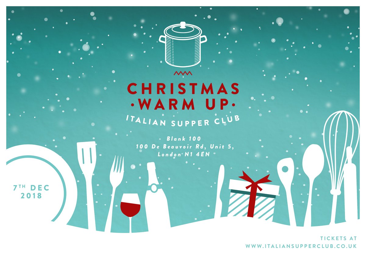 Come and join us for our #Xmas Warm-Up 2018 dinner on Friday 7th December
Tickets available here italiansupperclub.co.uk/pop-ups