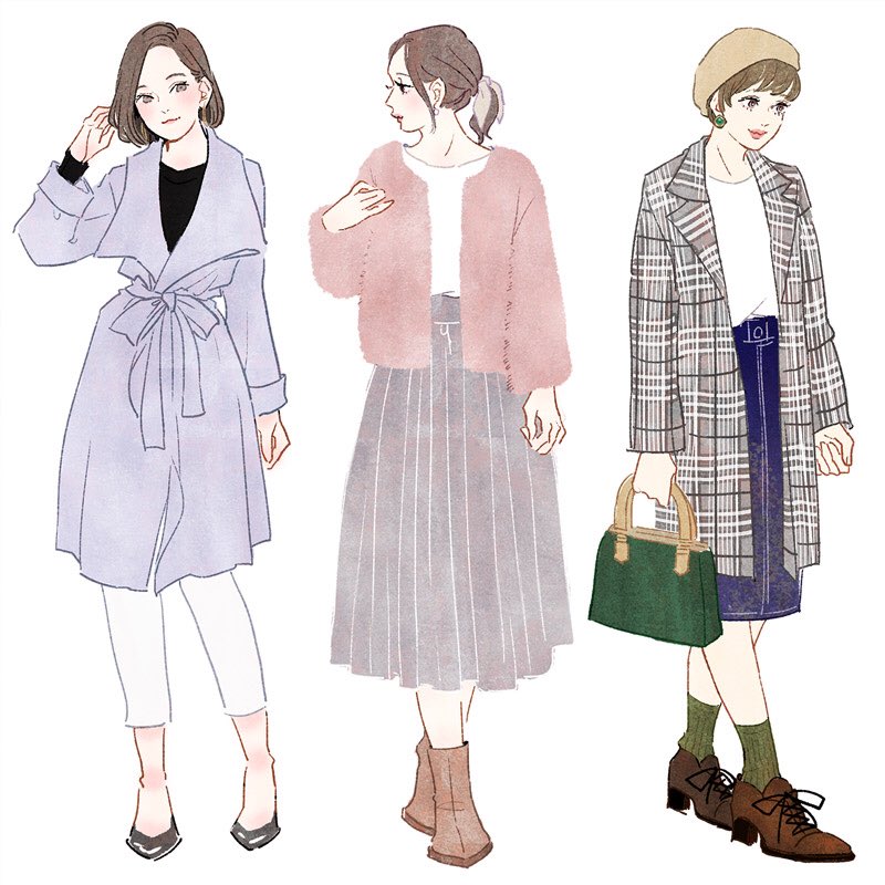 Miya ミヤマアユミ 最近描いたファッションイラスト T Co Rhsr9chhgb T Co Ve9pasz69t Twitter