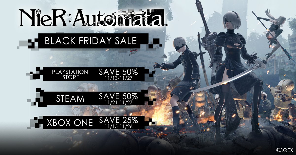 O Xrhsths Nier Series Sto Twitter Alert Nier Automata Is On Sale For Black Friday Analysis Digital Versions Available For Up To 50 Off Proposal Take Advantage Of This Sale Immediately T Co C9ggtmdmsa O Xrhsths Nier Series Sto Twitter Alert Nier Automata Is On Sale For Black Friday Analysis Digital Versions Available For Up To 50 Off Proposal Take Advantage Of This Sale Immediately T Co C9ggtmdmsa