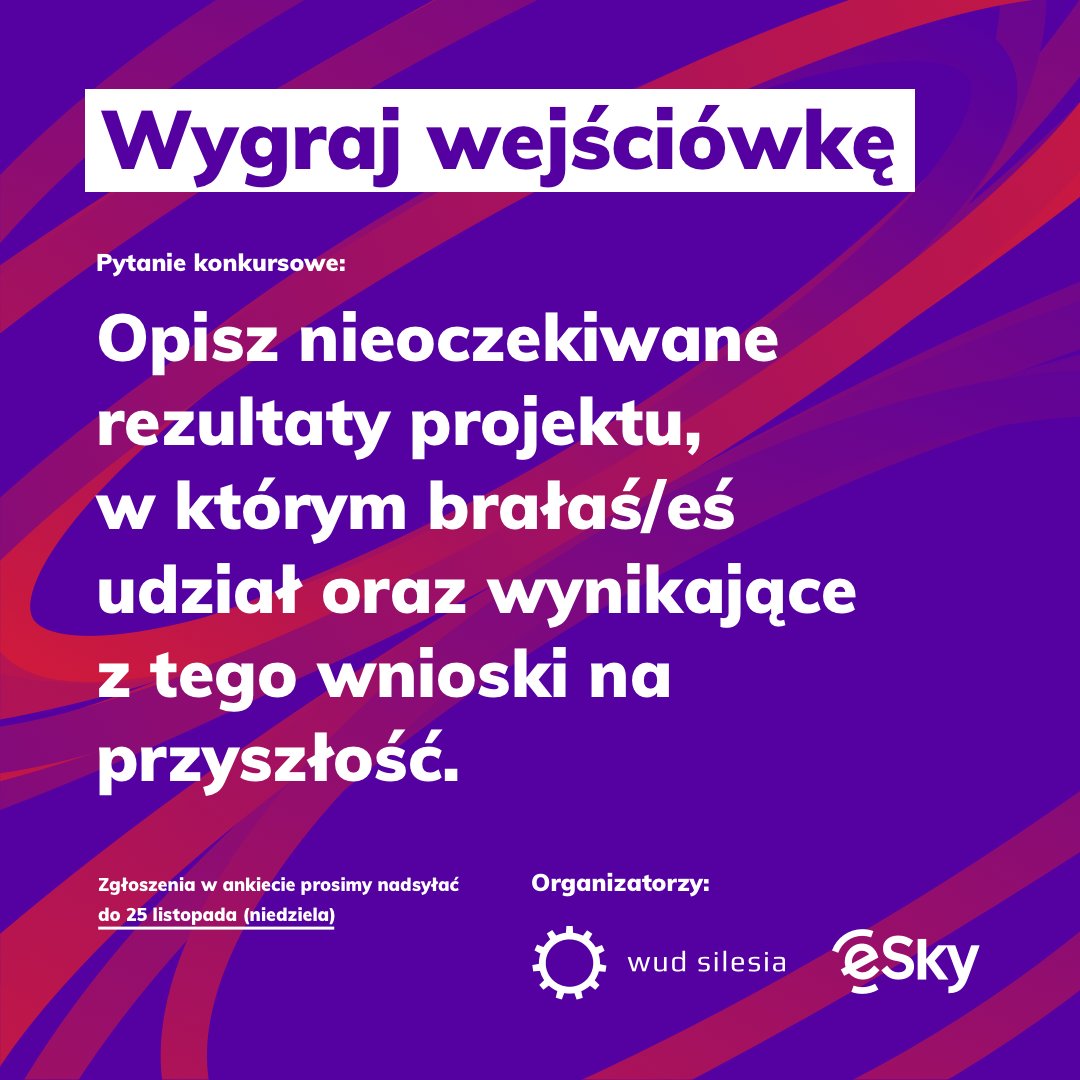 wudsilesia's tweet photo. Want to win a pass for this year's edition of WUD Silesia?
Together with @eSky_Travel we have decided to give you this remarkable opportunity!
Check details here: https://t.co/Qo61qmZ6ht
#wudsilesia #wudsilesia2018 #unexpectedoutcomes https://t.co/2Yh5wXjvhM