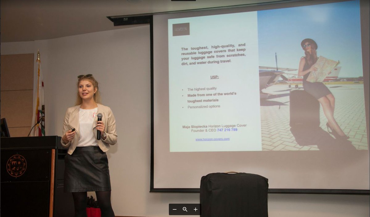 CSUNMusic's tweet photo. Congratulations to Maja Slopiecka, Music Industry Administration Graduate Cohort 7 student from Poland, who was the winner in the 4th Annual CSUN Fast Pitch Competition hosted by CSUN’s David Nazarian College of Business and Economics. Read more here: https://t.co/sx0O3uVglZ https://t.co/dD2FoKVpbn