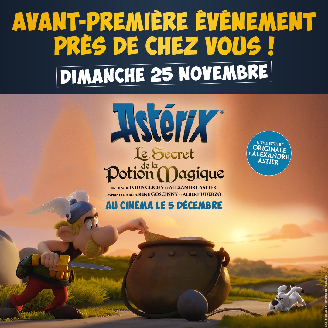 SNDfilms's tweet photo. 🎄 Cette année, on fête Noël en avance ! 🎄
#Astérix #LeSecretDeLaPotionMagique en avant-première près de chez vous !
Dépêchez-vous de réserver votre séance : https://t.co/xuHIr4aKXB https://t.co/Ugr2ntqWBb