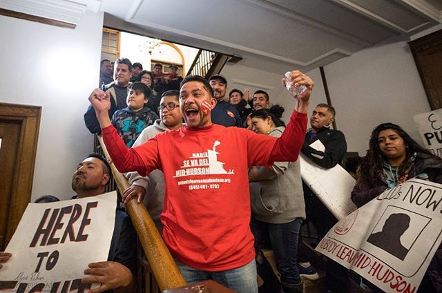 Rey Virgen celebrates Middletown Common Council's unanimous vote to allow city IDs in Middletown, NY on November 5, 2018. For the Times Herald-Record <a href="/recordonline/">Times Herald-Record</a> #onassignmnet #sisepuede #municipalids #nobodyleavesmidhudson #middletownny #newyork #phot… ift.tt/2FzIqRo