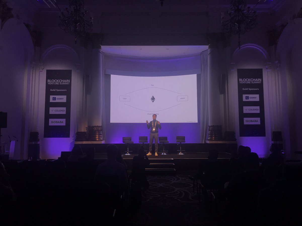 BVentureSummit's tweet photo. #BVS18 stage now: David Fauchier (@dfauchier) is talking about Generalised Mining: The Future of Crypto VC https://t.co/EeiROkCJWK