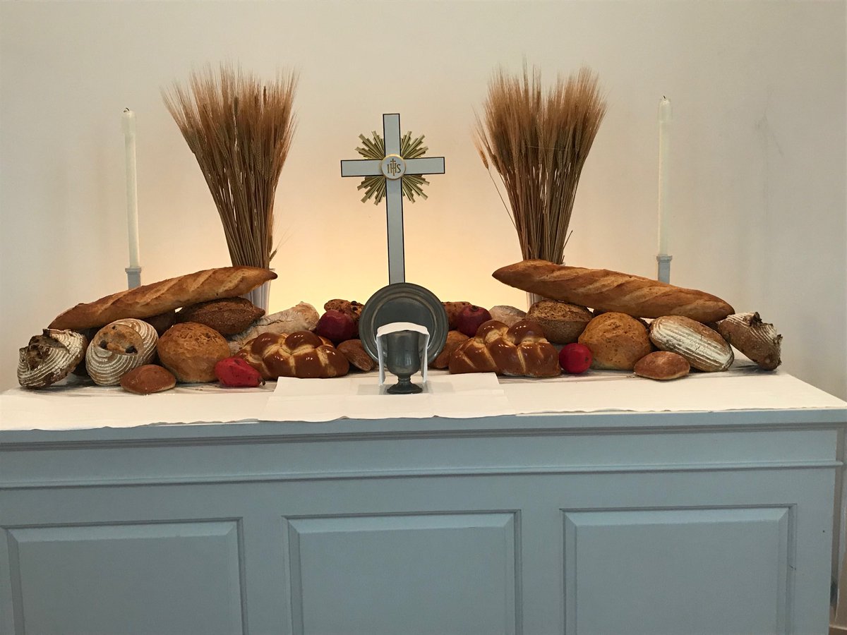 StFrancisStam's tweet photo. The bread altar is almost finished!  Join us at 10AM Thanksgiving Day for our annual Thanksgiving service. https://t.co/fYTXPlhlpE