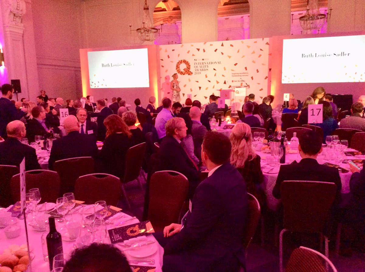 At the <a href="/Qualityworld/">The Chartered Quality Institute</a> #CQIQualityAwards for <a href="/IMSM_Ltd/">IMSM</a>. Inspiring to be in the Grand Hall at <a href="/GrandConnaught/">GrandConnaughtRooms</a> with the world’s top #quality professionals and organisations. Changing the world for the better.
