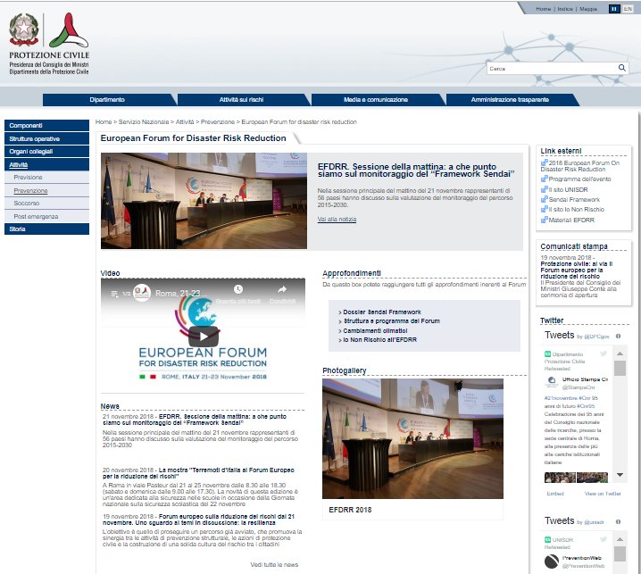 #EFDRR Iniziati oggi a Roma i lavori del Forum Europeo sulla Riduzione del Rischio. Foto, notizie e aggiornamenti nello speciale dedicato sul nostro sito ➡️bit.ly/EFDRRspeciale