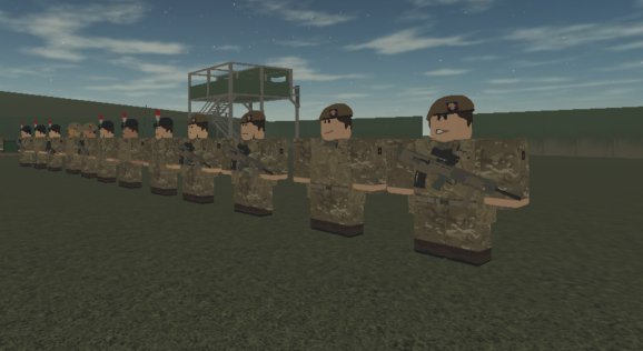 GrenadierGdsRBX's tweet photo. Last night @GrenadierGdsRBX went on a joint combat training with @FusiliersROBLOX. The training went very well and we look forward to doing more joint trainings in the future! https://t.co/AKOeAhsQb4