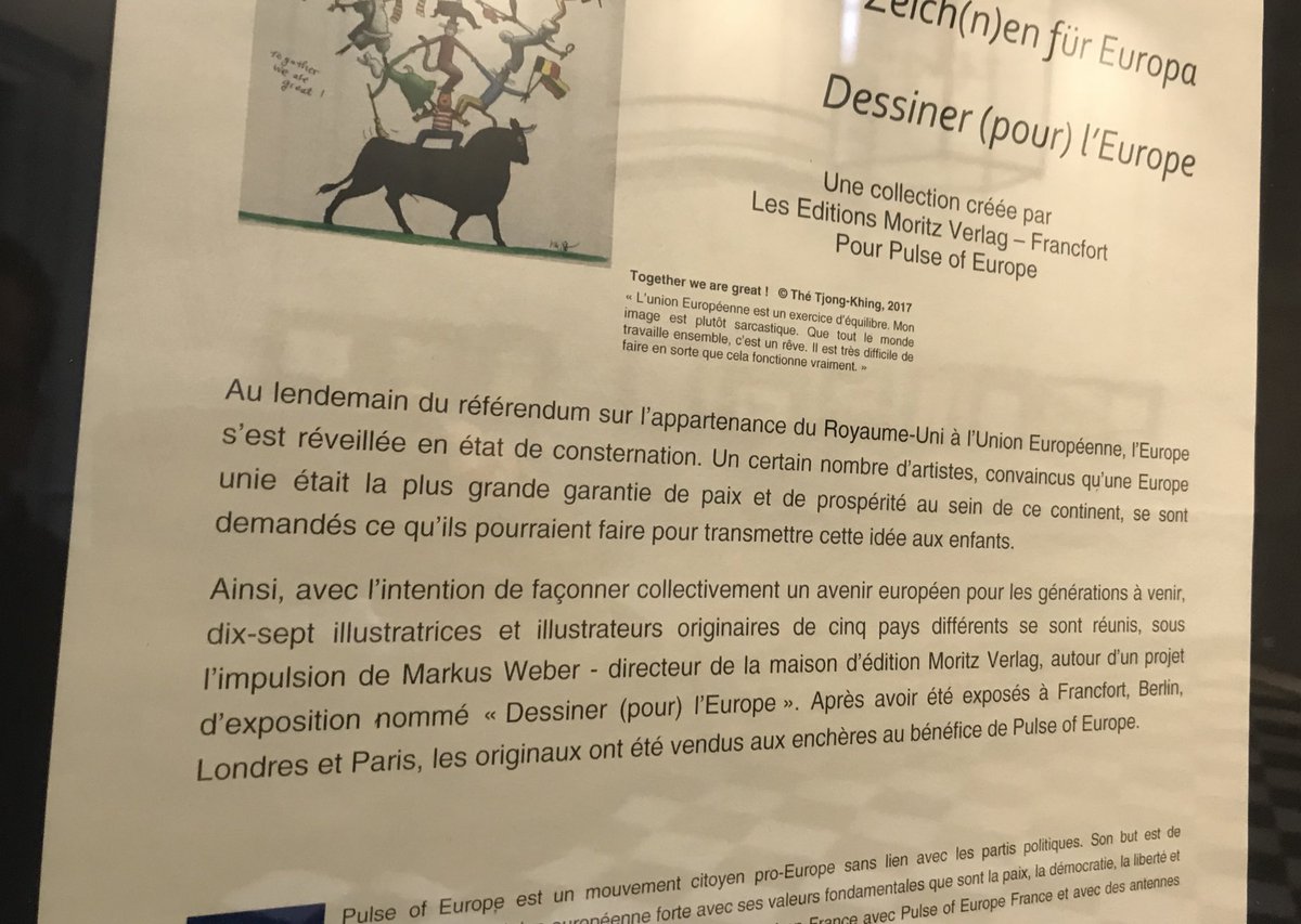 BBijuDuval's tweet photo. Au lendemain du #Brexit des artistes ont voulu dessiner l’#Europe aux enfants. L’expo #DrawingForEurope soutenue par @PulseofEurope, après un passage remarquée devant 3000 visiteurs à l’@UGrenobleAlpes, est à découvrir jusqu’au 23/11 à la Maison de l’international à #Grenoble https://t.co/yB3AwtA9Wb