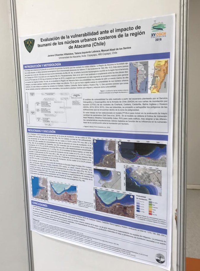AtacamaCuat's tweet photo. Además hoy presentamos nuestros trabajos de riesgos geológicos y planeamiento territorial en la sesión PRIN-4 👇🏼 algunos con resultados del proyecto #FONDECYT #COPIFLOOD de @tatianuskaya sobre aluviones en #Atacama @UAtacama https://t.co/t2S2qH6Mkl
