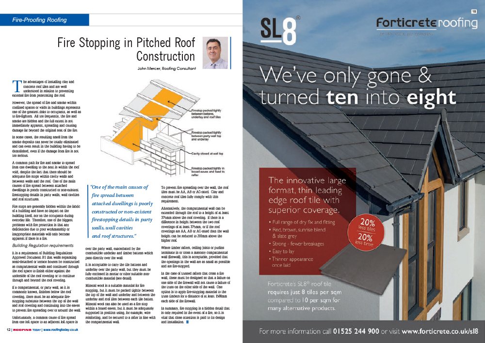 RoofingToday's tweet photo. The spread of #fire and #smoke within confined building spaces is one of the greatest #risks to occupants. @Johnmercer3 discusses the best methods for #fire stopping in #pitchedroof #roofing. https://t.co/jnjqB9ha8U #RTNovemberEd #pg12 https://t.co/lXaGnWYVl8