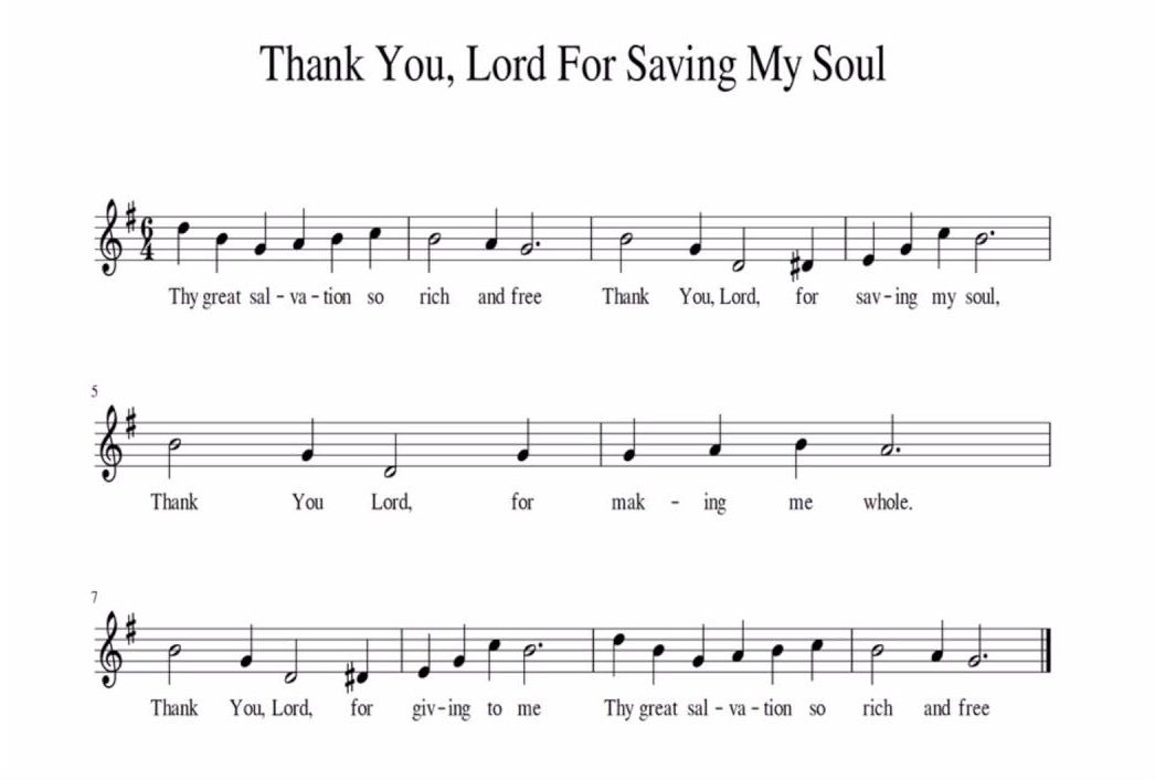 #HYMN
“Thank You, LORD For Saving My Soul”

I think the title says it ALL!