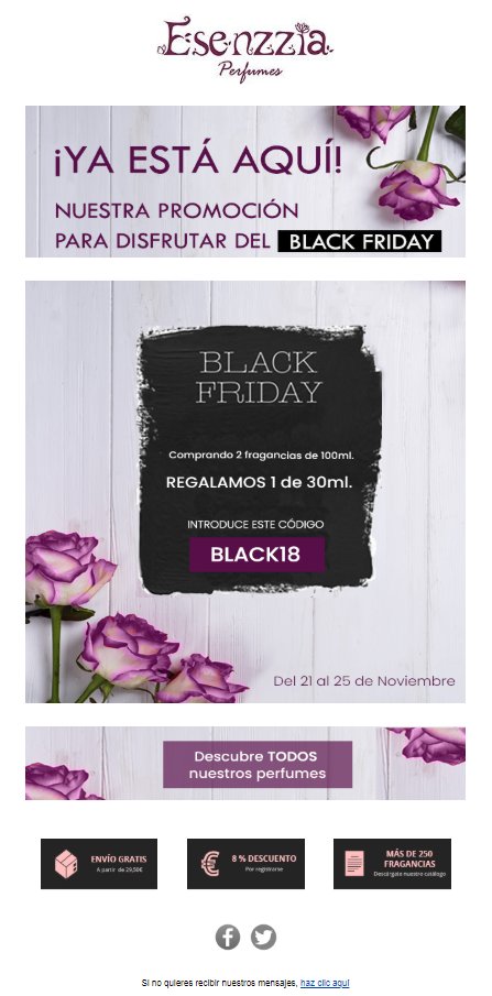 Esenzzia's tweet photo. ¡Ya está aquí nuestra oferta promoción del Black Friday! Comprando 2 fragancias de 100 ml te regalamos 1 de 30 ml. ¡Tienes hasta el 25 de Noviembre! https://t.co/HXY9bR00sP https://t.co/MvlsHaO8rO