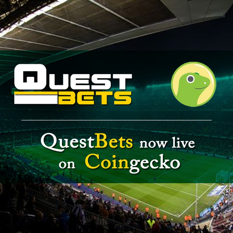 blockpeer's tweet photo. QuestBets now live on CoinGecko 
@coingecko

Track activities here: 
https://t.co/MJvC0UnrLF

Place bets here: https://t.co/Xgrb8Ouaqd

The future of sports betting is here.... https://t.co/0HIzBTEoif