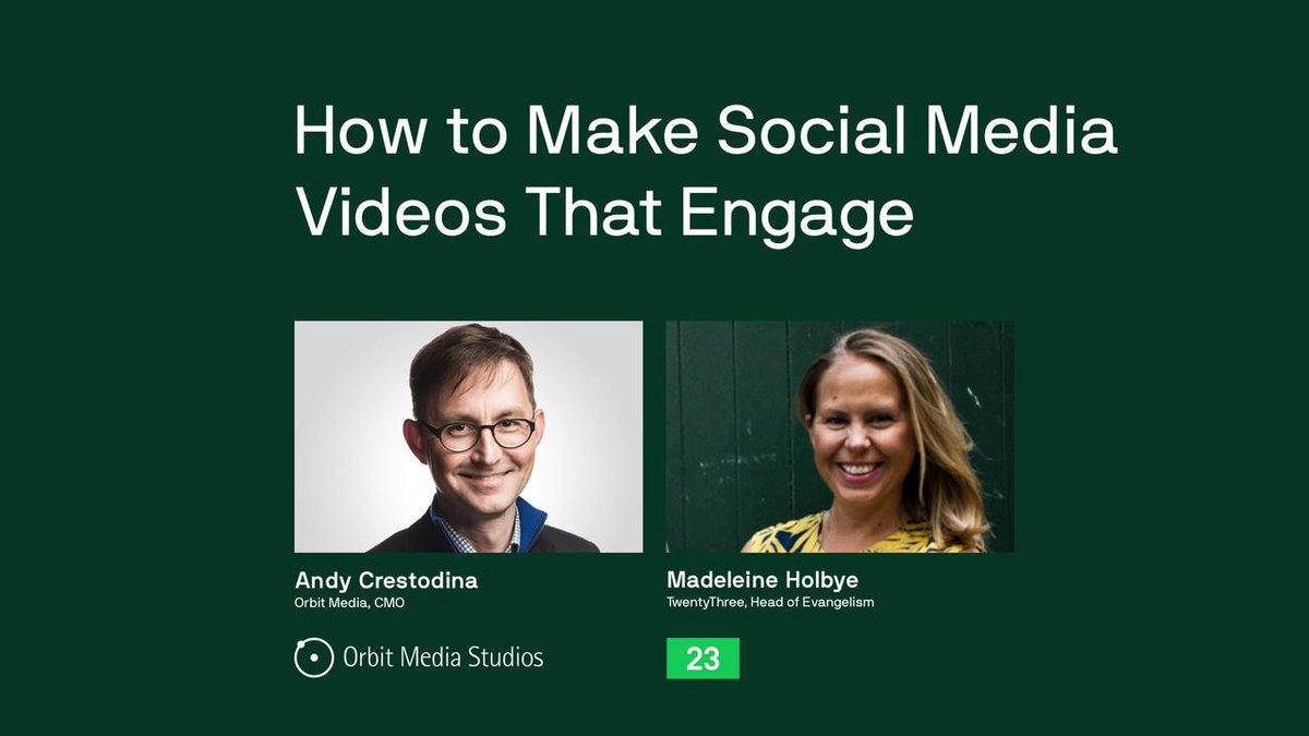 <a href="/crestodina/">Andy Crestodina</a> from @Orbiteers will be sharing his tricks on how to make scroll-stopping social media videos. Sign up to join the webinar on November 29th. twthr.ee/2PFlB3s