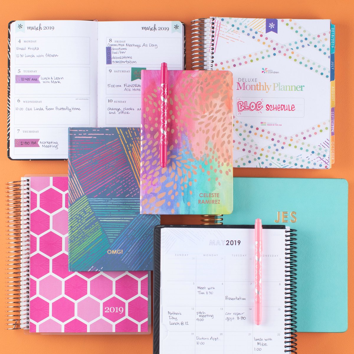 ErinCondren's tweet photo. We've got personalized planners for everyone on your list! From teachers to students, brides-to-be, working moms, boyfriends and everything in between ... it's time to get organized in 2019! Which style are y'all feeling for the new year!? https://t.co/ktVgXc5VXK