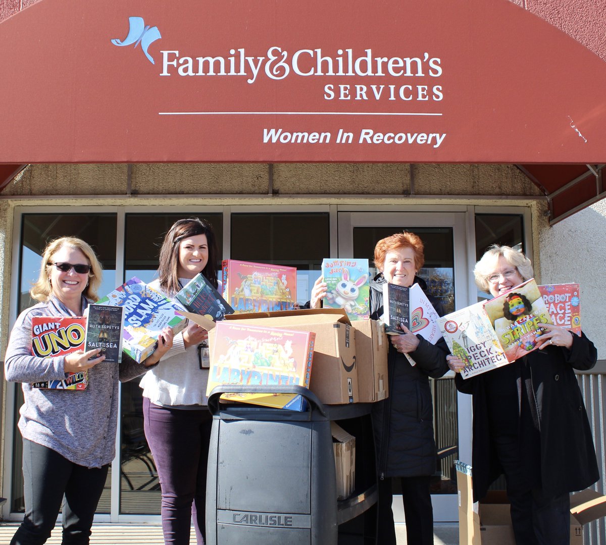 TulsaWIR's tweet photo. Thank you, Tulsa Area Pi Beta Phi Alumnae Club, for the books and games which will be distributed to children during the Women in Recovery Continuing Care Graduate Holiday Party! Happy holidays to you, too! #tulsawir #gkff #fcsok https://t.co/0XlbB7ytMS