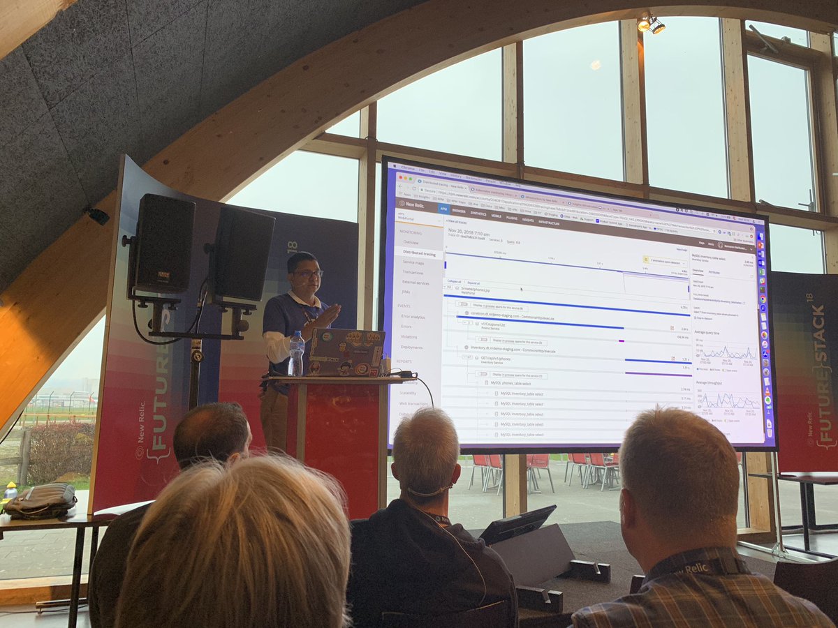 TK1825's tweet image. #FutureStack18 Rishi mit Distributed Tracing live Demo!
#NewRelic