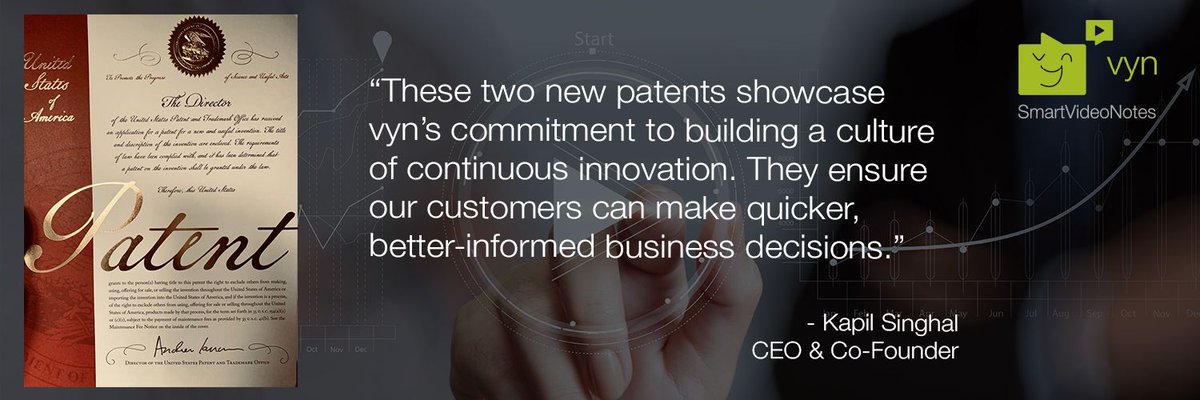 vyntelligence's tweet photo. Weβre excited to announce news of 2 patents granted - at the intersection of human expertise, commercial workflows and artificial intelligence. Read our press release to learn more!
#Growth #IP #whyvyn #Patents #PressRelease #AI
https://t.co/Vd0tYKrqDW https://t.co/w9bW0BLFRG