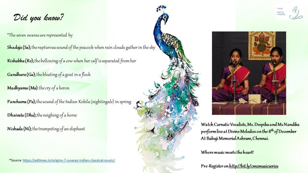 HeartfulnessTN's tweet photo. Vocal performance of Ms. Deepika and Ms. Nandika at Babuji Memorial Ashram on 8th Dec 2018. Pre - register @ https://t.co/GNFi9PAMOE https://t.co/kL9JwrXfpJ
