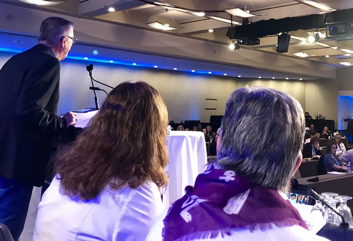 andysummers's tweet photo. .@ChrisBuckleyOFL of the @OFLabour  cautions @ontarionurses Assoc members about the next 4 years. Labour laws are under attack. Some cuts don’t heal! #ONAPCM #MoreNursesBetterCare https://t.co/bJ0vkXF9UQ