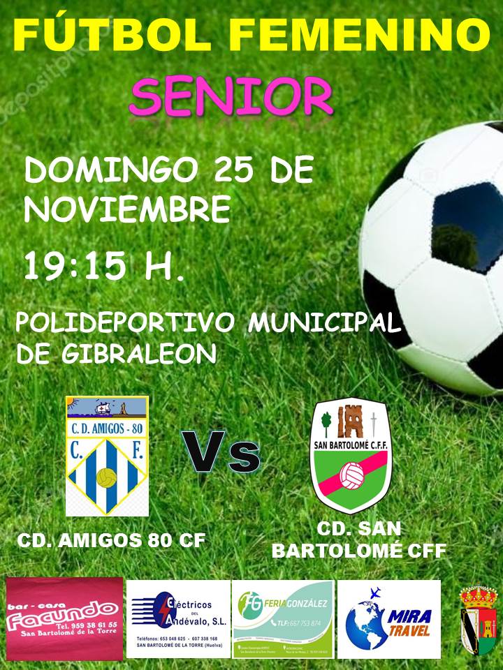 sanbartolomecff's tweet photo. Este fin de semana nuestro equipo senior se enfrenta a AMIGOS 80 CF. en el Polideportivo Municipal de Gibraleón a las 19:15h el Domingo 25 Noviembre.
Esperamos tu apoyo.
¡¡ Apoya el Fútbol Femenino!! #Femenino #Futbol #futfem https://t.co/83jVEqUw4e