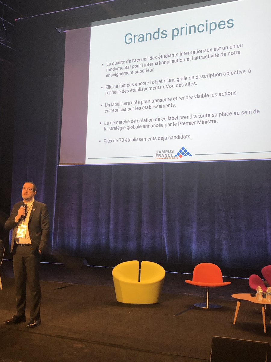NManamanni's tweet photo. AG #EtudesenFrance @ValentinCampus donne les grandes lignes du #Label #BienvenueEnFrance que délivrera @CampusFrance aux #EESR dans le cadre de la nouvelle stratégie #attractivité #accueil des étudiants internationaux https://t.co/c2pNEHX48M