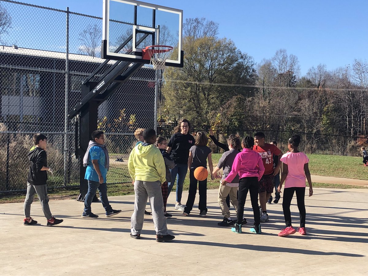 edpuzzlesarah's tweet photo. A little basketball action before thanksgiving break. ๐ โค๏ธ @alton_science we are so blessed to get to teach these kids (and beat them in basketball ๐) #nothankstome #thankful https://t.co/W0axZ0DYas