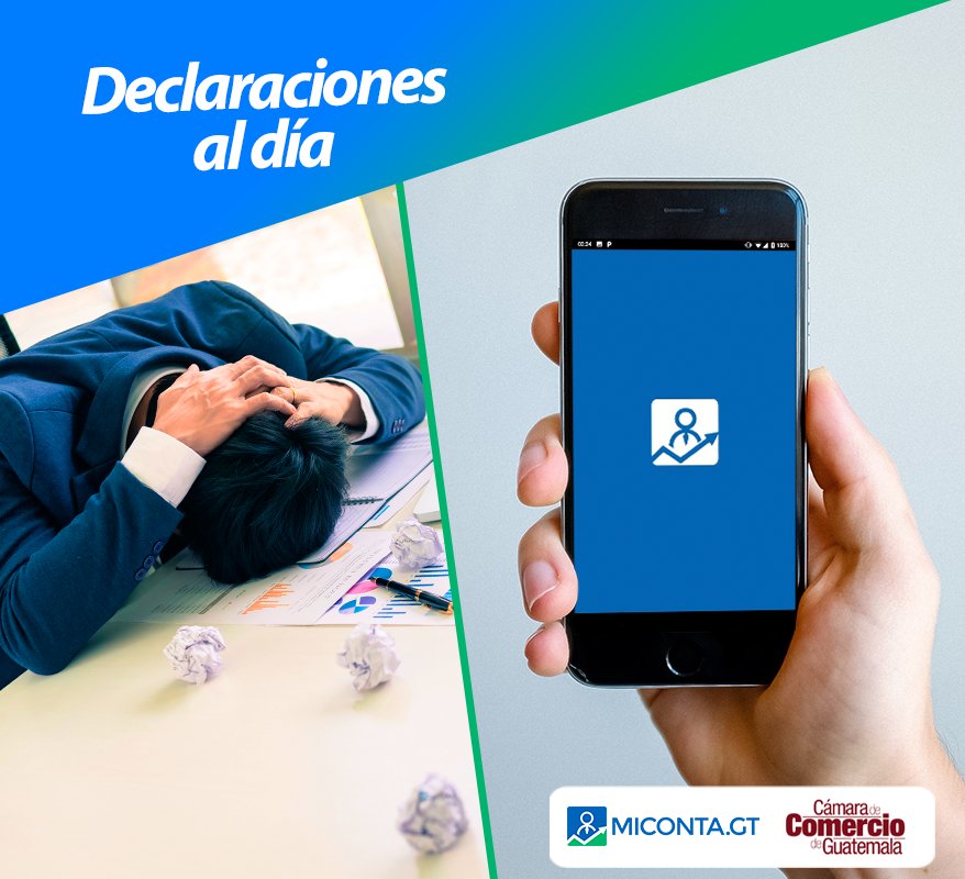 micontagt's tweet photo. ¿Ya realizaste tu declaración? Varios usuarios ya han realizado sus declaraciones de impuestos ante la SAT con #MiContaGT una app con la que siempre tendrás tus declaraciones al día sin recurrir a terceros. Respaldada por @NEGOCIOSENGUATE Descargarla aquí https://t.co/cnEW8Sy9T6 https://t.co/F91xEnVDZo