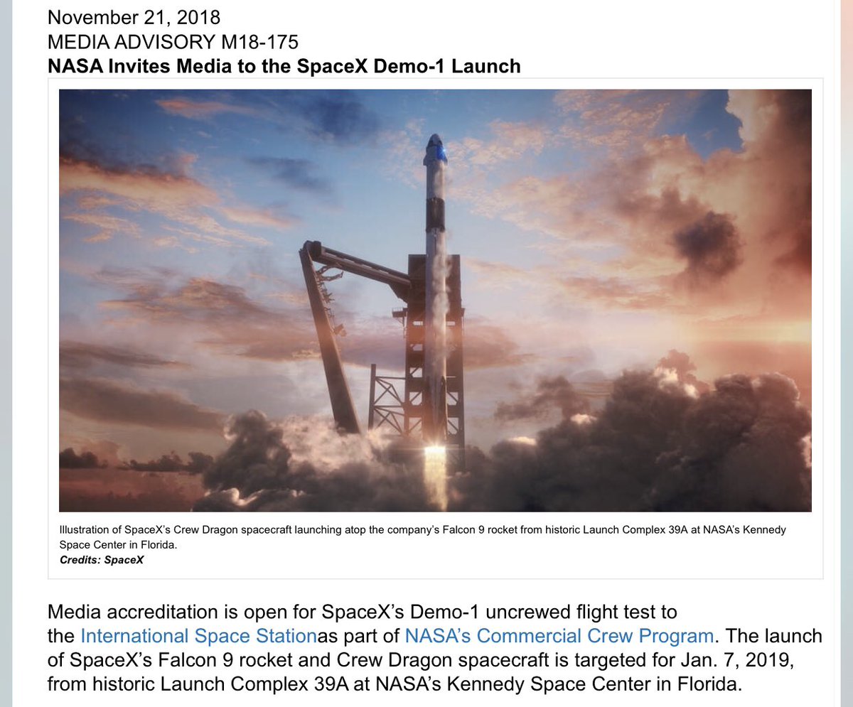 Image result for spacex dm 1 january 7